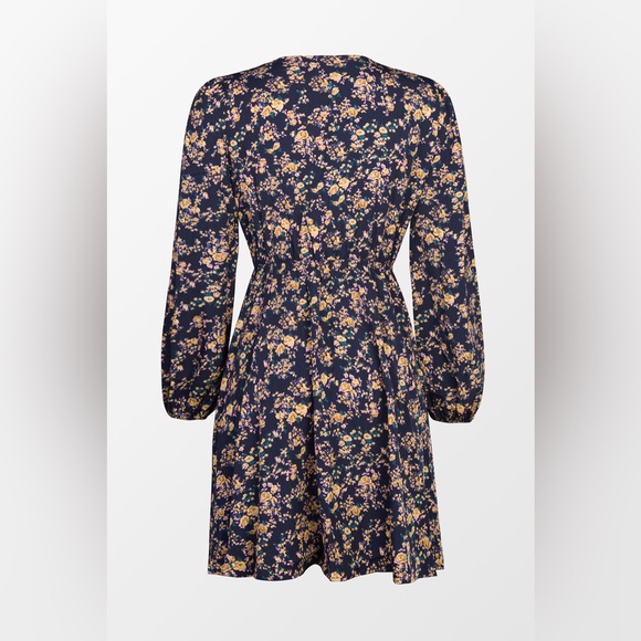 Cupshe Alison Ditsy Floral Peasant Sleeve Mini Dress - Picture 3 of 11